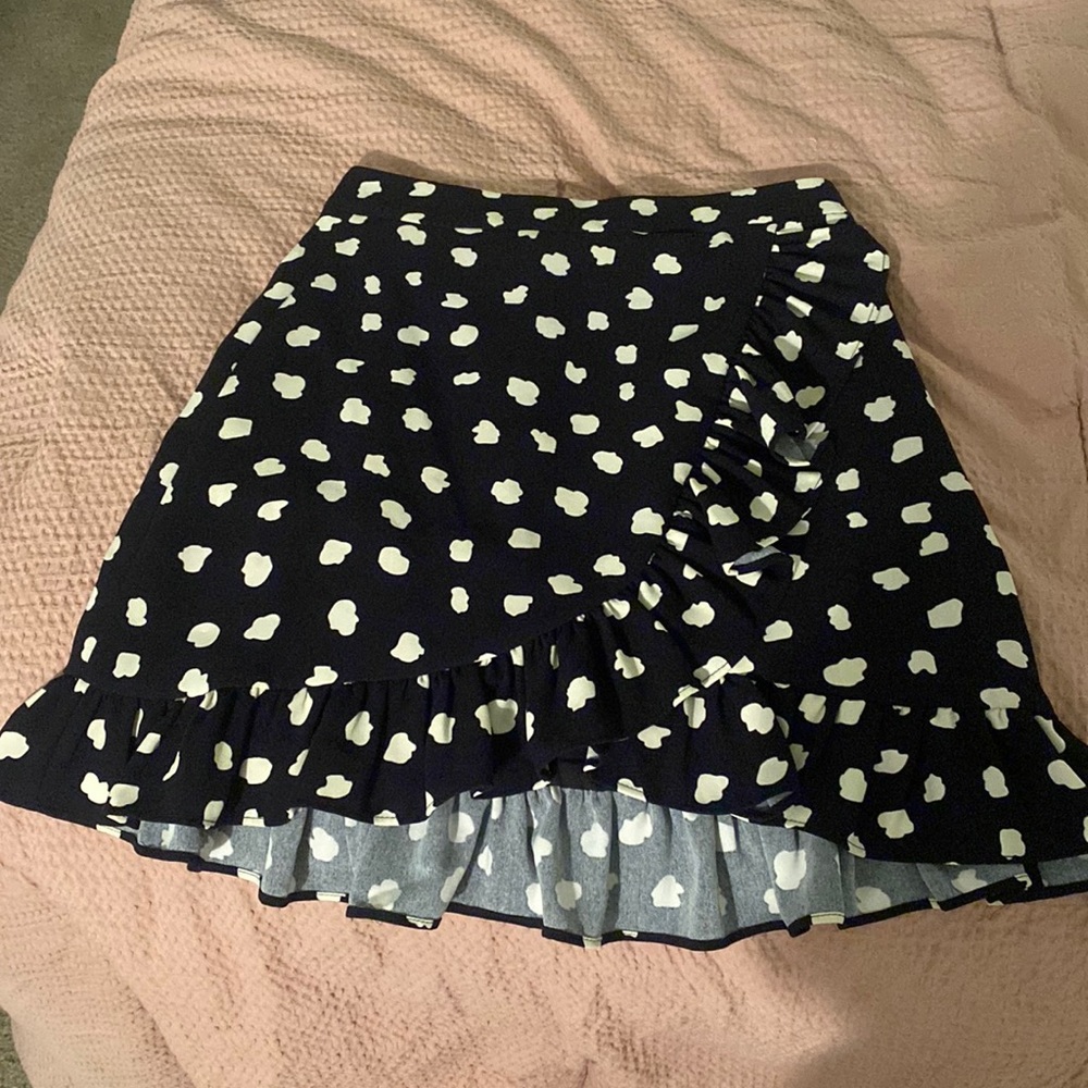 Julie brown dot skirt.